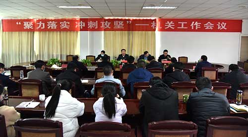 公司召開“聚力落實 沖刺攻堅”機關工作會議