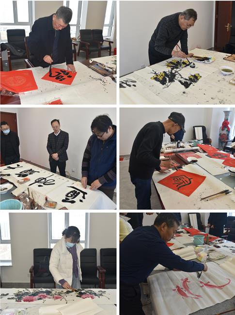 肥城市總工會走進顯通 開展“送萬福 進萬家”書法公益活動